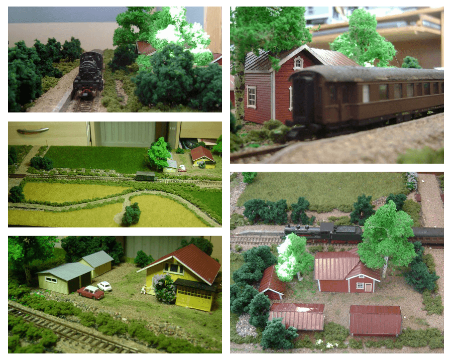 Try to find our products in the customer's railway model!